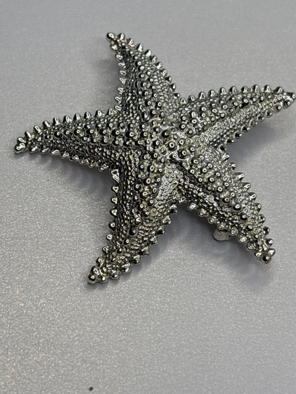 Silver-Tone Starfish Brooch | Beach Nautical Jewelry | Coastal Charm